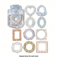 20pcs Retro Embossed Hollow Card Pack for Journaling