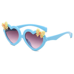 Kids Heart-Shaped Bow Sunglasses UV Protection Holiday Party Gift