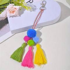 Colorful Tassel Pendant Key Rope Bag Ornament Accessories