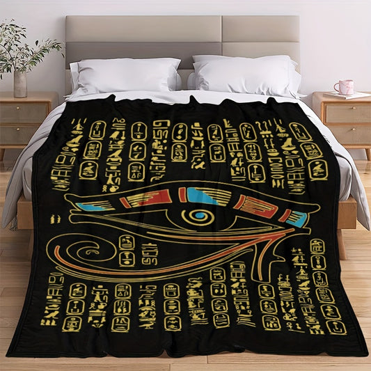 Digital Printed Flannel Blanket for Sofa Bed Office Nap Travel Lightweight