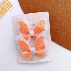 2pcs Butterfly Hairpin Glitter Hair Clips for Girls