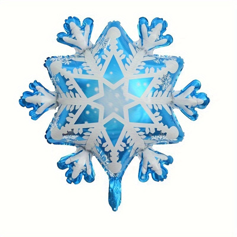 6pcs Large Snowflake Foil Balloons Christmas Winter Helium Snowflake Balloon