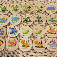 Wooden Dinosaur Memory Matching Game - Fun Toy for Kids
