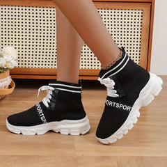 Women's Letter Pattern Woven Running Shoes