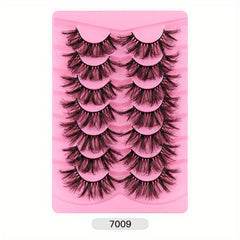 7 Pairs Curly Thick Faux Mink Eyelashes for Stage & Everyday Wear