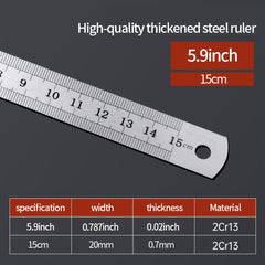 Thickened Stainless Steel Ruler Measuring Tool