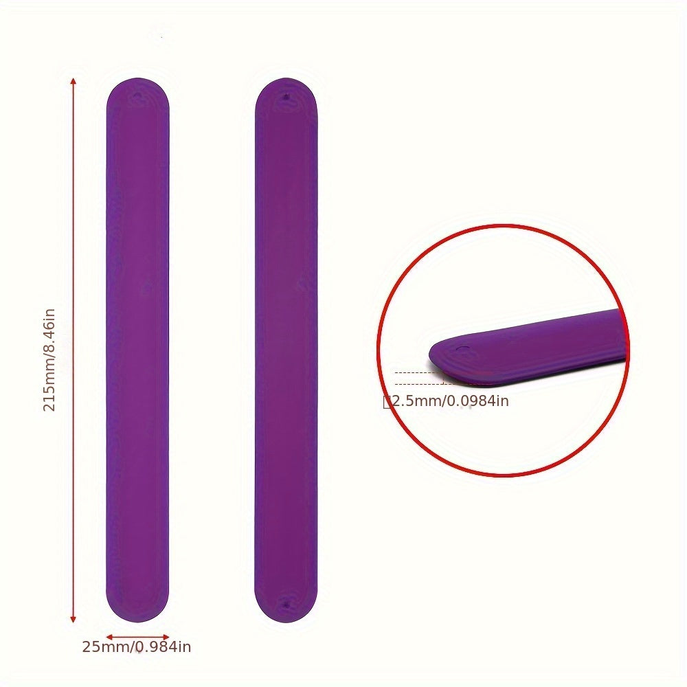 2Pcs Silicone Slap Bracelet Snap Wristband