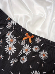 Floral Print Pajama Set Crew Neck Cami Top & Shorts