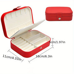 PU Double Layer Ornament Box Lipstick Ring Necklace Storage Box