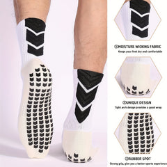 Men's Anti Slip Grip Soccer Socks - Training Sports Athletic Socks