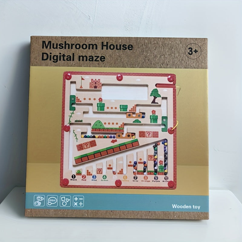 Magnetic Mushroom House Puzzle Sorting Board for Kids