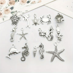 15pcs Tibetan Silver Metal Charms Pendants DIY For Jewelry Making