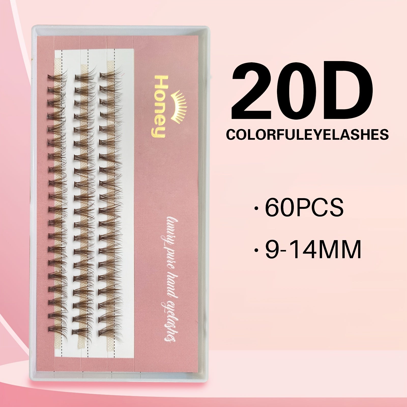 20D Brown Cluster Eyelashes for Volume Lash Extension