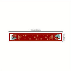 Linen Table Runner Santa Claus Pattern Christmas Table Runner