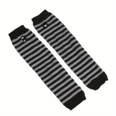 Striped Half Finger Sleeves Arm Sleeves Thumb Hole