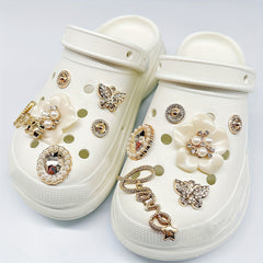 Camellia Shaped Bling Shoes Charms For Clog