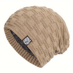 Knitted Winter Beanie Hat Fleece Lined Ear Protection