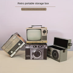 Retro Wooden Box Small Rectangular Storage Jewelry Box Gift