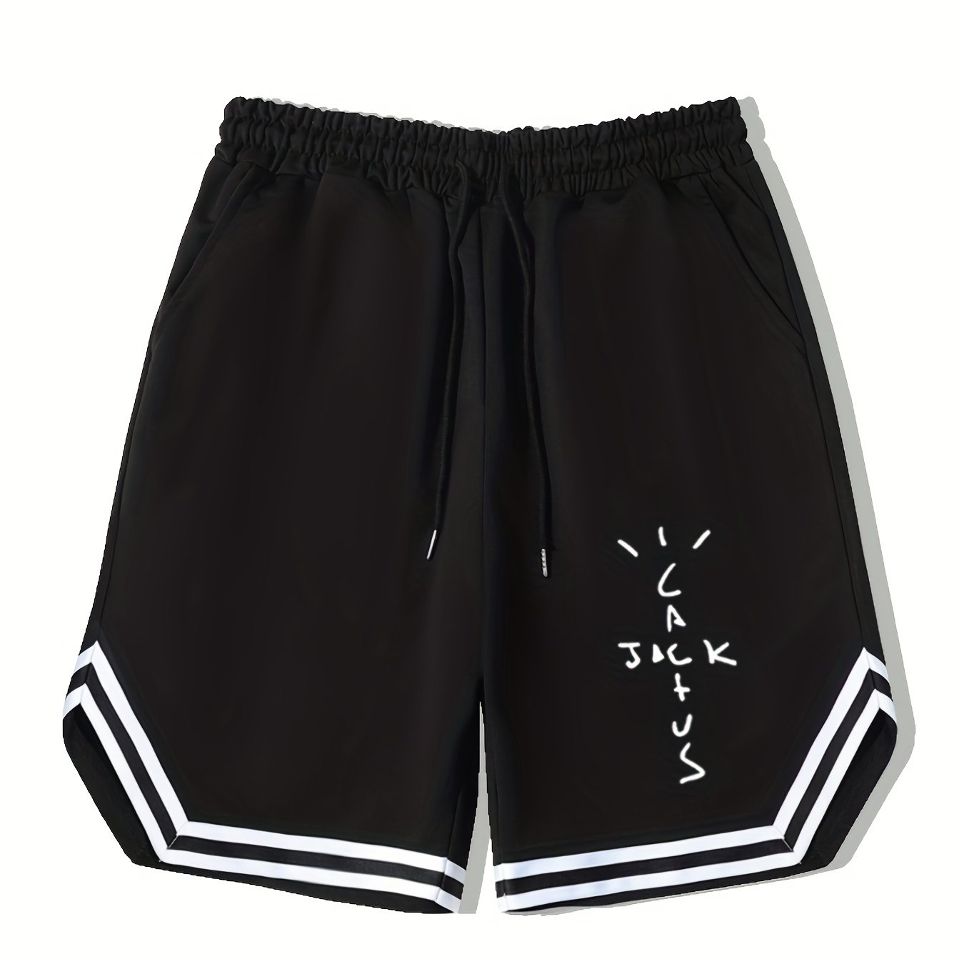 Men's Bottom Stripe Comfy Shorts Drawstring Waist