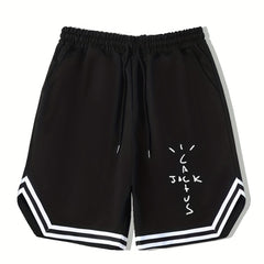 Men's Bottom Stripe Comfy Shorts Drawstring Waist