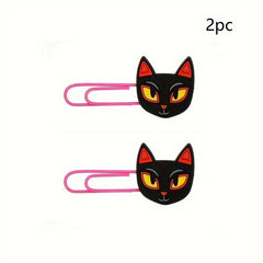 2pcs 6pc Halloween Bookmark Cartoon Ghost PVC Soft Rubber Drip Paper Clip