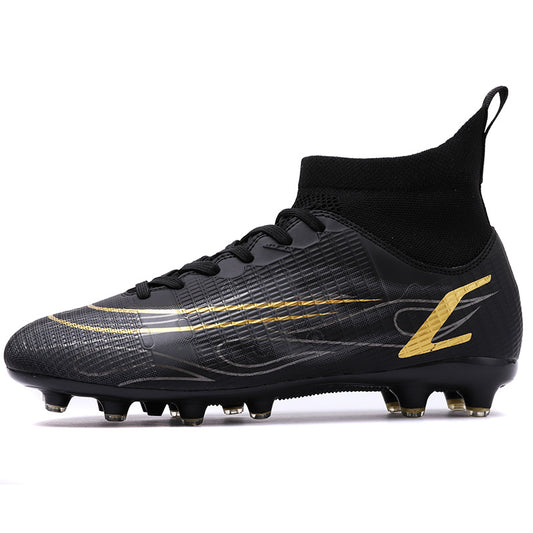 Men's Breathable Soccer Shoes High Top AG TF Cleats Football Boots