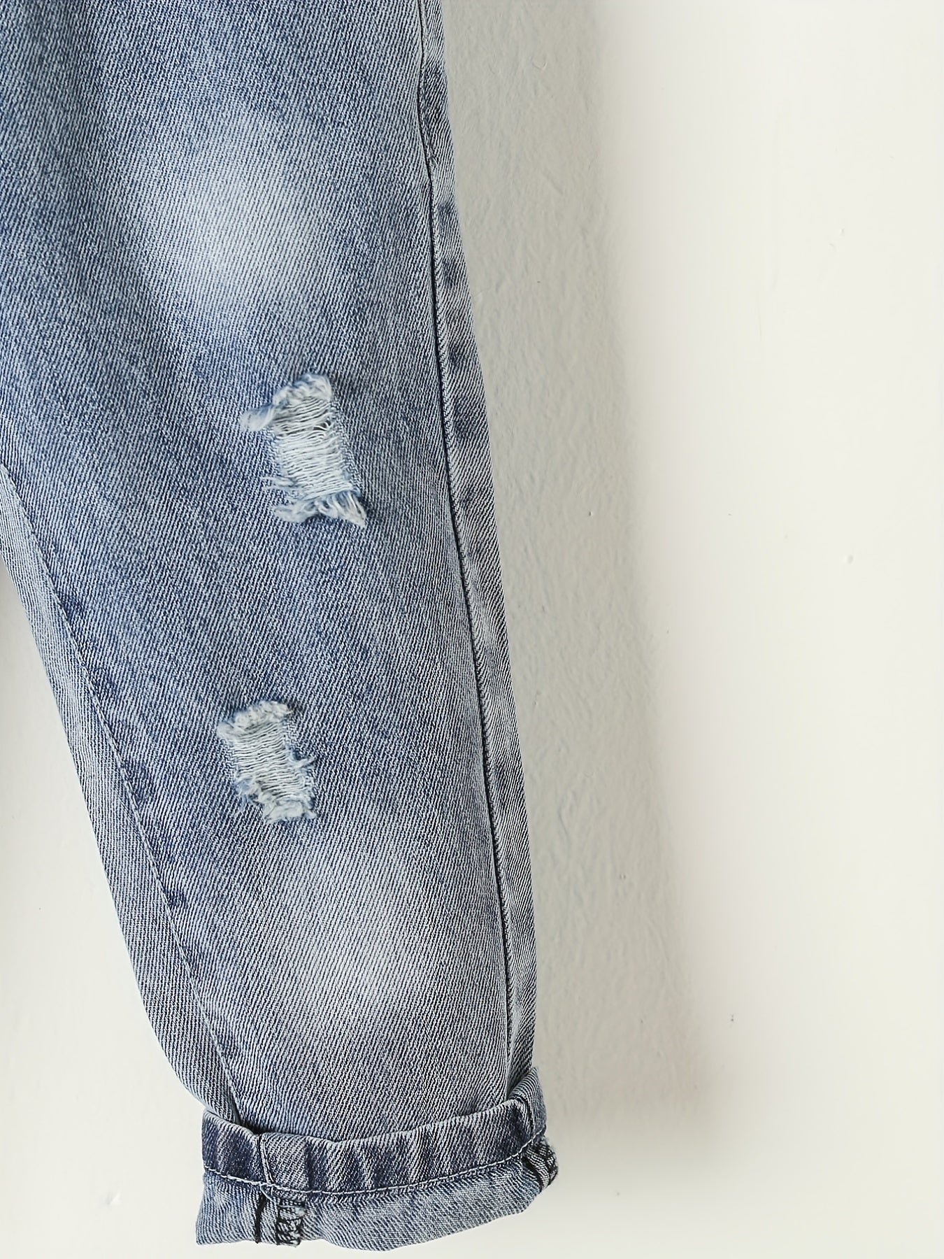 Boys Ripped Denim Jeans Long Pants Preppy Style Kids Clothes