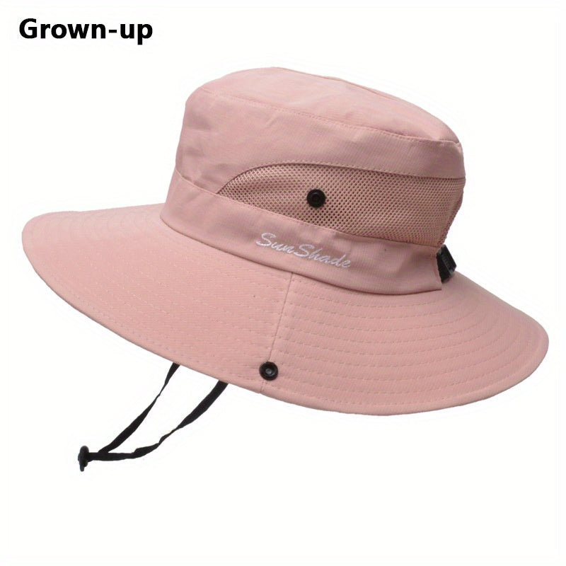 Candy Summer Sun Hat Breathable Foldable Ponytail Bucket Hat Sunscreen