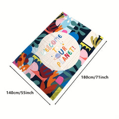 Durable Picnic Blanket with Cartoon Pattern for Camping and Beach Trips