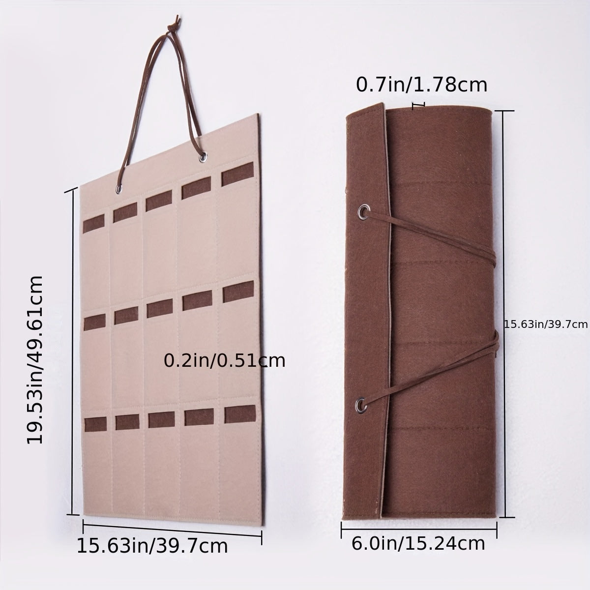 Sunglasses Organizer Wall Hanging Holder Felt Storage Bag