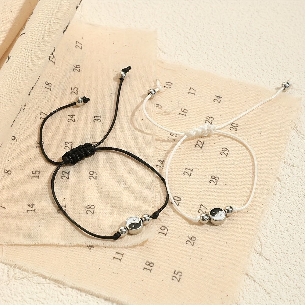 Boho Style String Anklet Set Vintage Ankle Bracelet for Women 2 Pcs