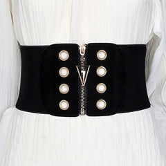 Women Corset Wide Elastic Waist Belt Cinch Stretch Waistband