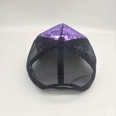 Sequins Baseball Caps Mesh Reflective Hats