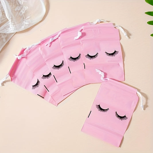 4pcs Eyelash Storage Drawstring Bag Small Cosmetic Packaging Bag