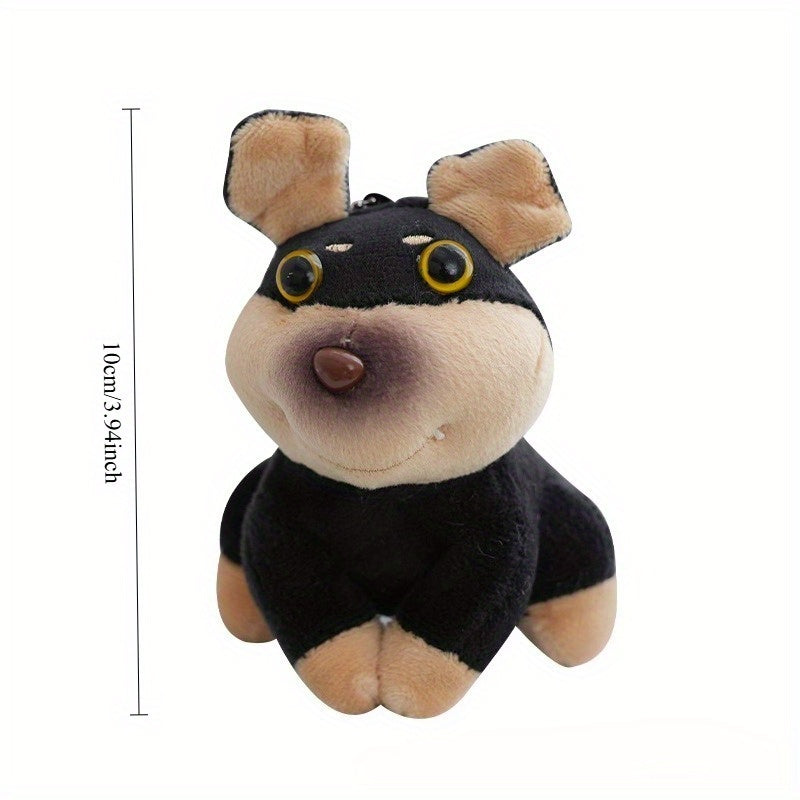 Ugly & Bee Puppy Plush Bag Pendant Soft Stuffed Animal Yellow Eyes R