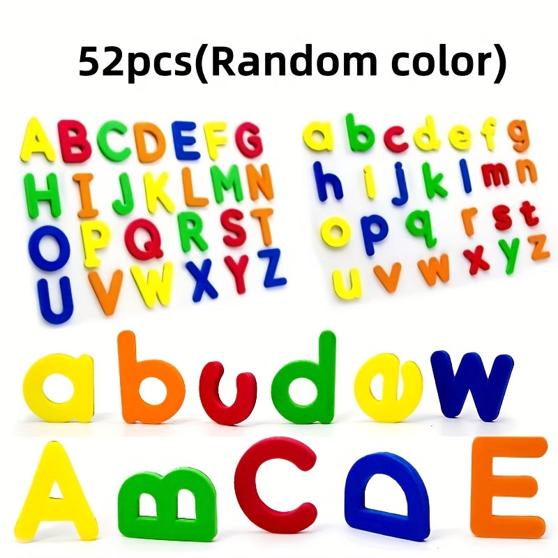 26/52pcs Magnetic Letter Learning Fridge Magnets English Spelling Teaching Aids