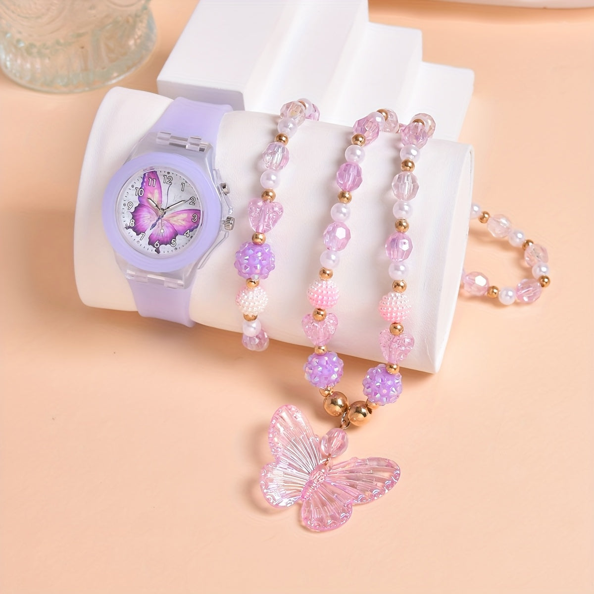 3pcs Set Unicorn Girls Quartz Watch