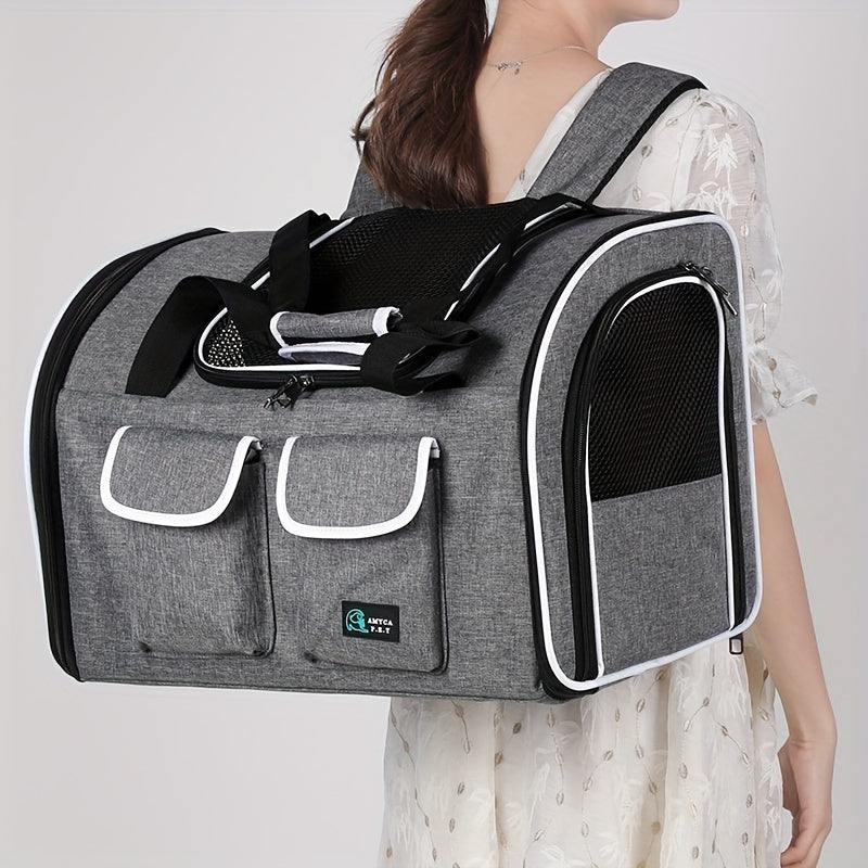 Travel-Friendly Dog Backpack for Stylish and Spacious Pet Carrying