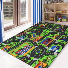 1pc Traffic Car Mat Kids Toy Cars Non Slip Rug Boys Play Mat Road Rug