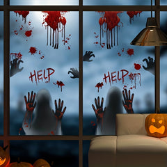 Halloween Props Wall Stickers PVC Horror Shadow Decorative Stickers