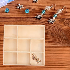 Wooden Desktop Tray Earring Display Storage Box