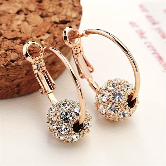 Colorful CZ Decor Dangle Earrings for Prom