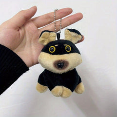 Ugly & Bee Puppy Plush Bag Pendant Soft Stuffed Animal Yellow Eyes R