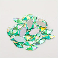 30pcs Colorful Horse Eye Rhinestone Charms for DIY Jewelry Making