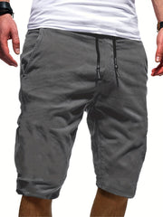 Men's Casual Solid Waist Drawstring Shorts For Summer