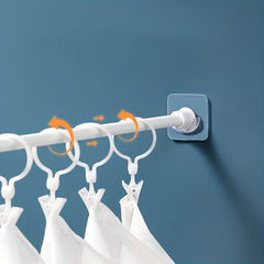 2pcs Telescopic Curtain Rod Fixing Bracket Adhesive Type