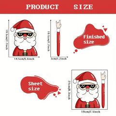 Cartoon Santa Claus Rear Windshield Wiper Sticker