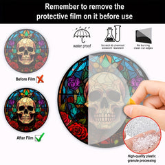 Skull Suncatcher Halloween Decor