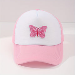 Butterfly Embroidery Mesh Baseball Cap for Couple