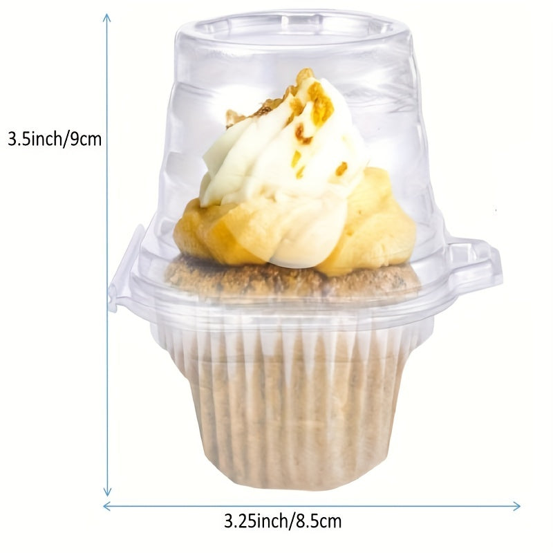 100pcs Plastic Cupcake Boxes Transparent Bakery Boxes Cajas Pasteles